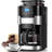 COWSAR 10 Cup Drip Coffee Maker with Built-in Grinder, Grind and Brew Programmable Feature, 220g Bean Hopper, Adjustable Settings, Descaling Alert, Timer, Keep Warm, and LED Touchscreen.
