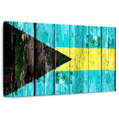 Drapeau Borges en bois des Bahamas