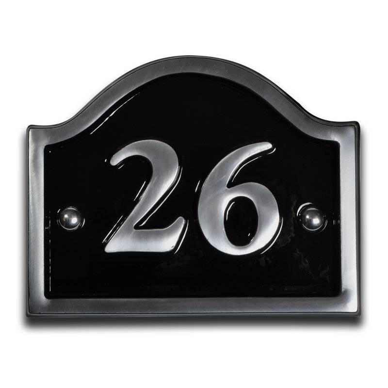 Jaclynn 11.5cm H Reflective Metal House Number, 26