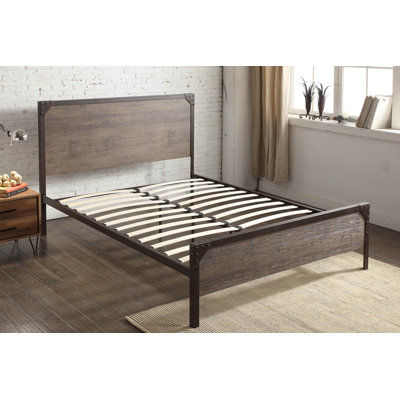 Desbois Metal Bed with Mattress