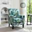 Fauteuil en mélange de polyester à motifs