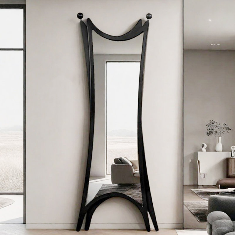 French-Style Vintage Unconventional Iron Frame Full-Length Mirror