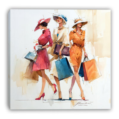 Art mural sur toile Elegant Hat Walk
