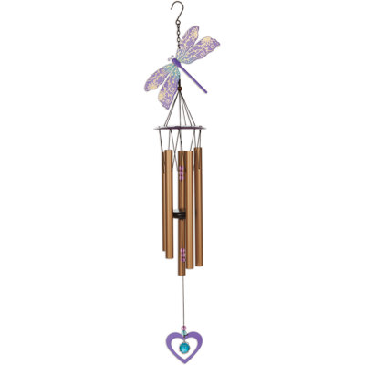Lavander Gold Dragonfly Chime - CA95349