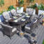 Shuff 26.5" H x 70.7" W Aluminum Propane Outdoor Fire Pit Table