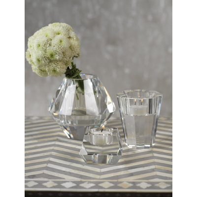2'' H Glass Tabletop Tealight Holder