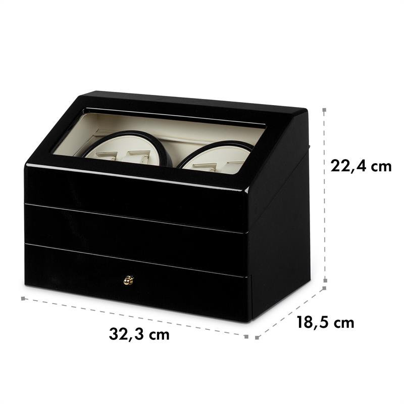 Wood Watch Box +, Black