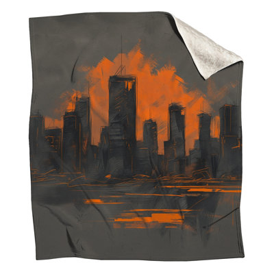Couvertures orange City Skyline