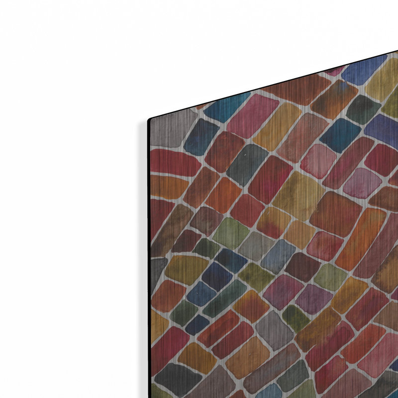 Art mural luxueux «Winding Path 2» par Cheryl Warrick, 12 po x 12 po