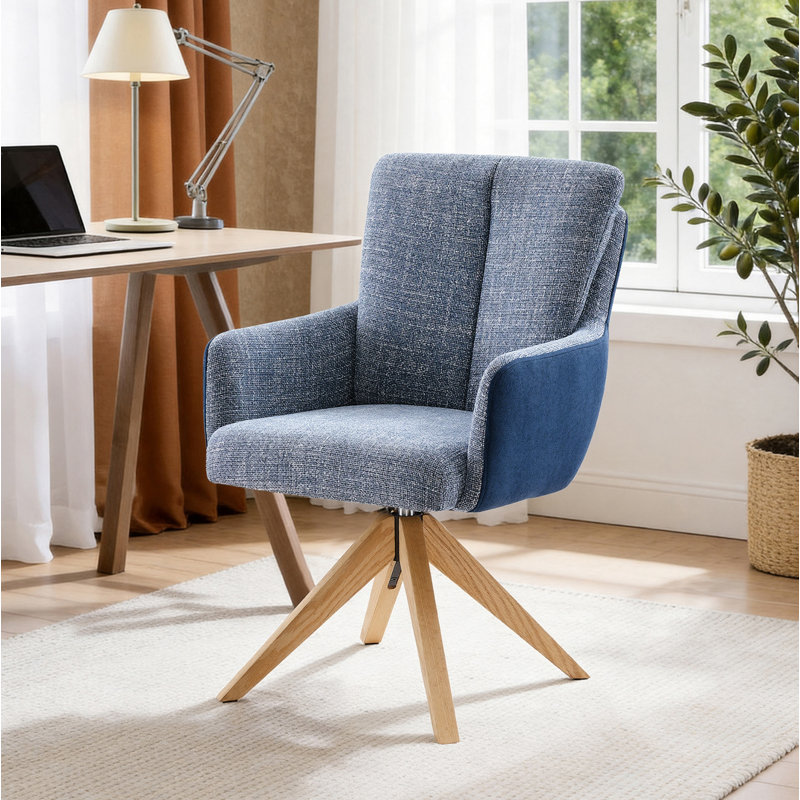 Chaise de bureau Bernab, Bleu