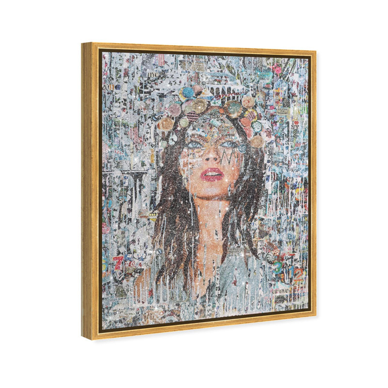 Katy Hirschfeld - Brunettes Have More Fun Print by Oliver Gal, 31"H x 25"W, Gold Frame