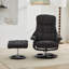 Fauteuil inclinable avec repose-pieds, méridienne moderne pivotante à 360 ° avec repose-pieds, tissu chenille, massage par vibration à 5 points, siège chauffant et dossier réglable à 140 ° pour la maison ou le bureau