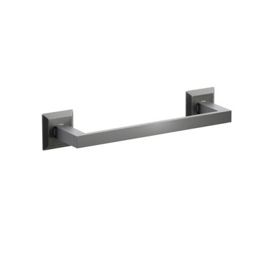 Porte-serviettes rectangulaire moderne Emtek en laiton de 30,5 cm (12 po) avec rosace Quincy, fini bronze huilé