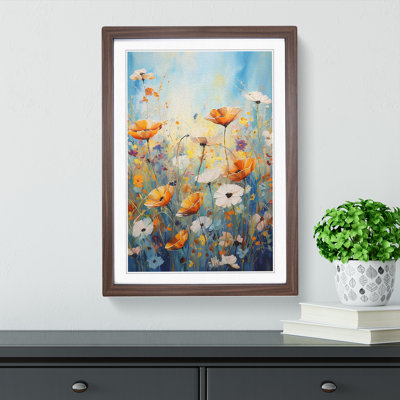 Wildflowers Expressionism Art - Framed Print