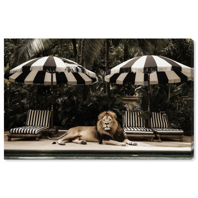 Luxe of the Jungle King Canvas Retro Photography by Art Remedy Print On Canvas