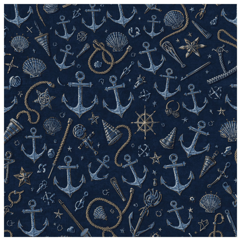 Nautical Anchor Pattern Comforter, Twin Extra Long