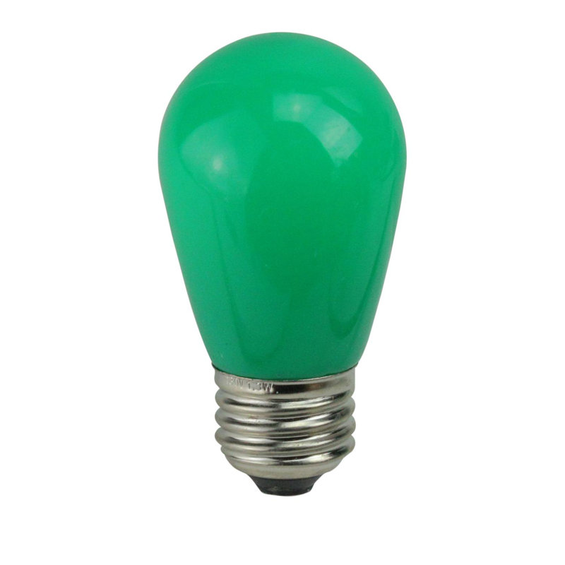 Ampoules de rechange opaques DEL de Noël S14, Vert, H 3 po x l 9 po x P 9 po