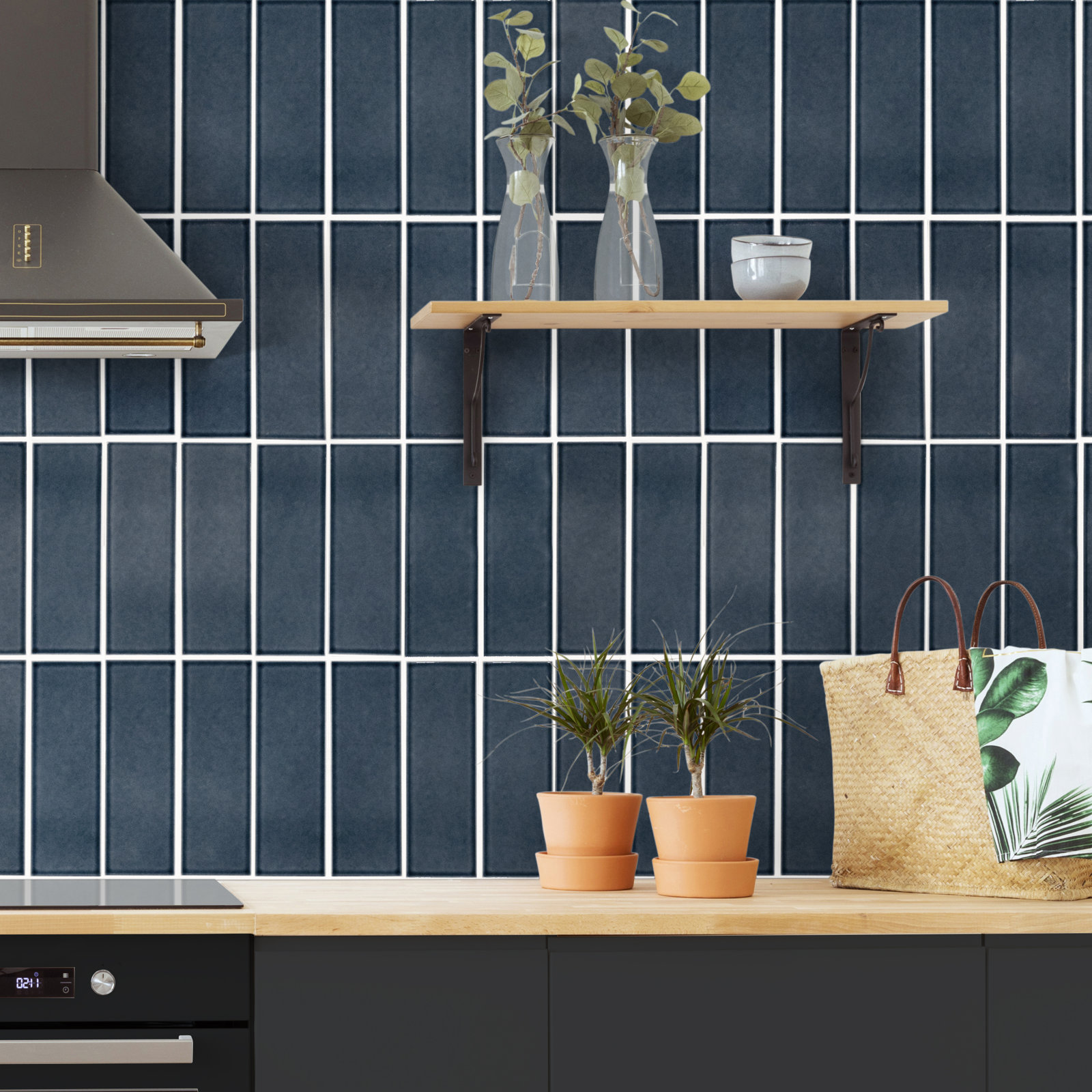 Subway 4" x 12" Ceramic Wall Tile, Azura Mist