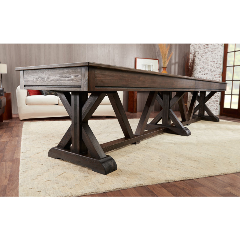 Brazos River Pro-Style Shuffleboard Table, 16', Weathered Black, Buffet Top Not Included