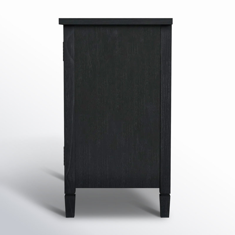 Flagstaff 2 Door Cane Cabinet, Washed Black