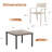 Patio dining set with Square Metal Dining Table and 4 Stackable Metal Armrest Chairs-383998209