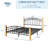 Classic Metal Platform Bed Frame,  With Under Storage, Steel Slats-1152268171
