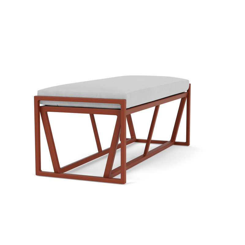 Summit Outdoor Dining Bench, White, Sandberg Dove