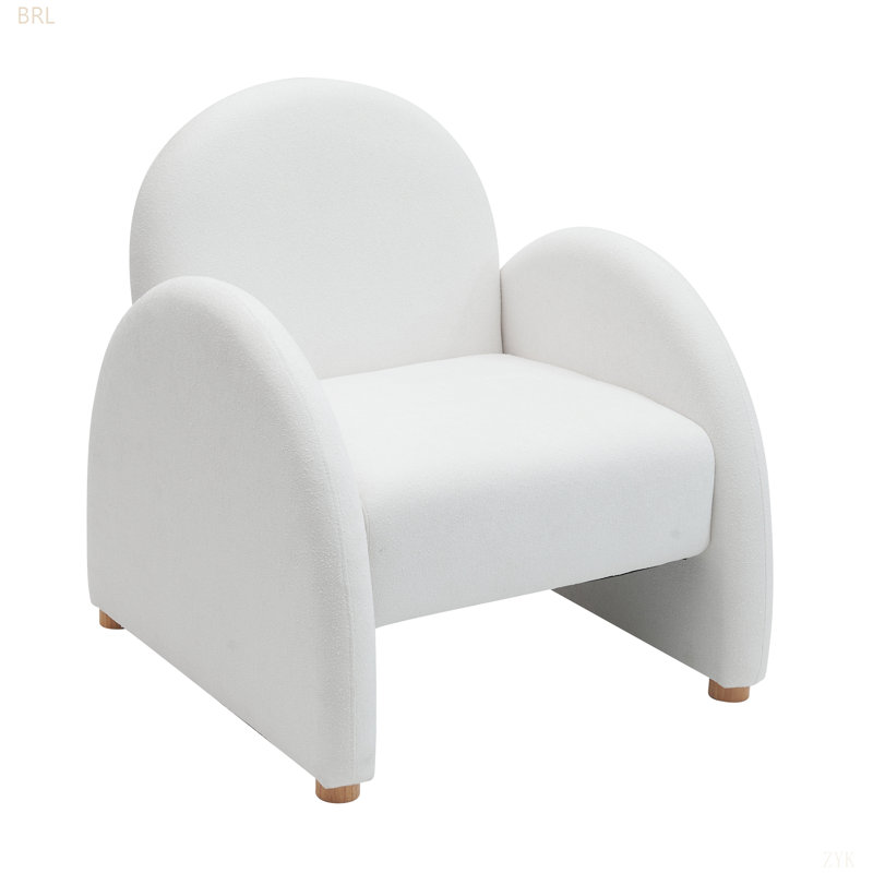 Fauteuil d'appoint moderne Modern Boucle, Beige
