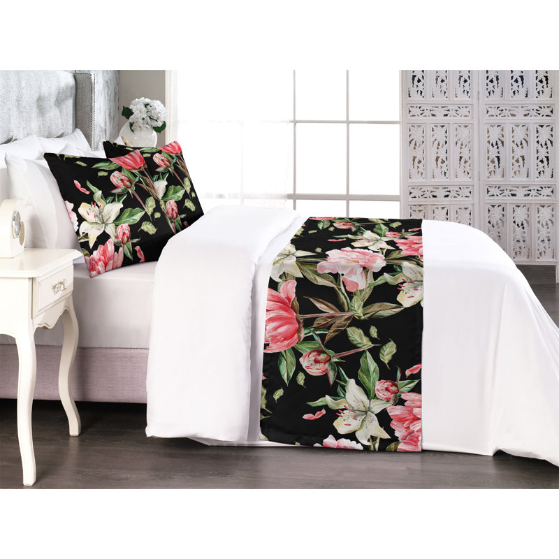 Ensemble de chemin de lit Ambesonne Floral Boho, Très grand lit