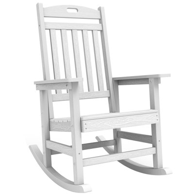 Waddon Oversized Modern Resin Rocking Adirondack Chair