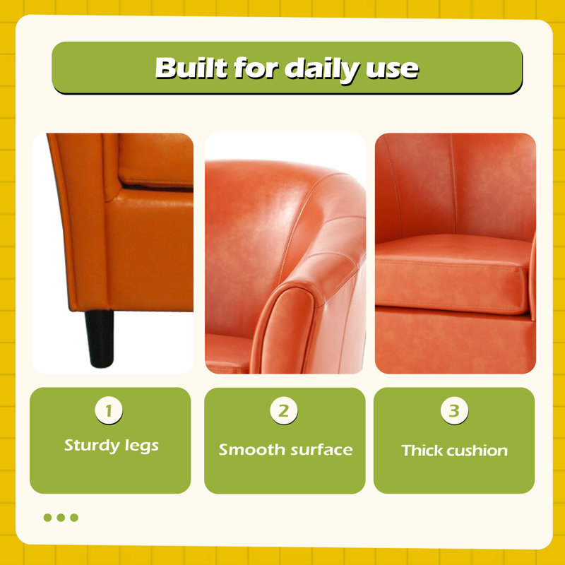 Fauteuil club en similicuir