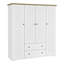 Armoire penderie 4 portes avec 2 tiroirs-878230033