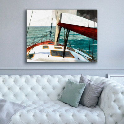 Epic Graffiti 'Sailing The Seas 2'  by Alonzo Saunders Canvas Wall Art, 54" x 40"