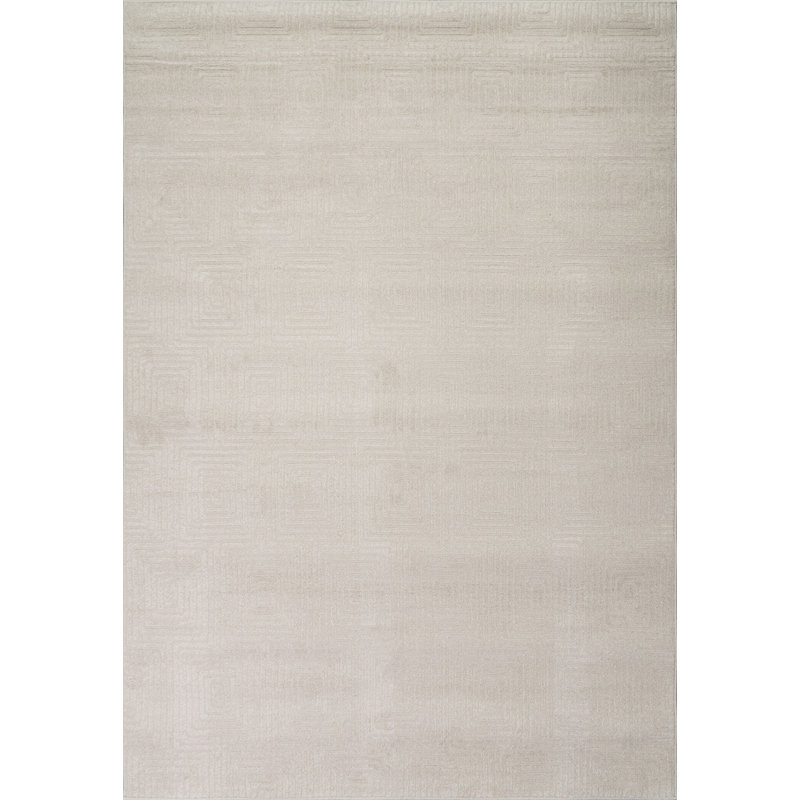Tapis géométrique ivoire Kemilly, Rectangle 3 pi 6 po x 5 pi 6 po
