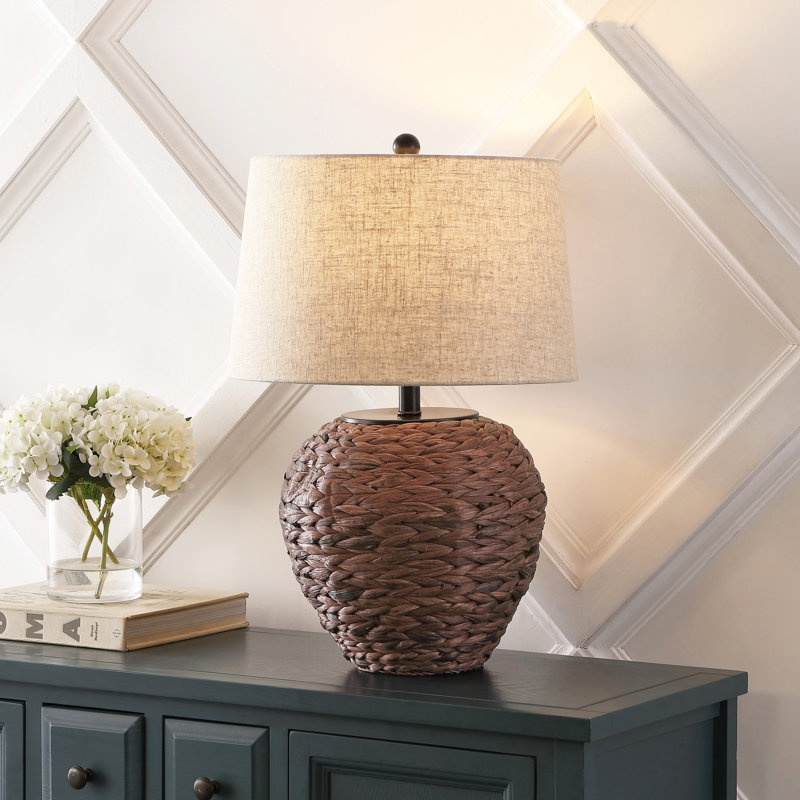 Lampe de table 25 "Fortune, Marron foncé, Beige