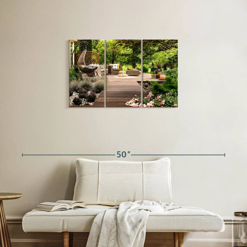 Terrasse de jardin en bois Kerrick, H 20 po x l 33 po
