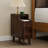 Narrow Nightstand with Drawers, Pre-Assembled Solid Wood Small Skinny Night Stand with Open Sliding Shelf-730360914-722290107