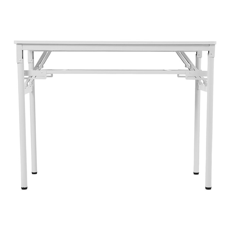 MDF Iron Writing Desk, 75cm H x 100cm W x 40cm D, White