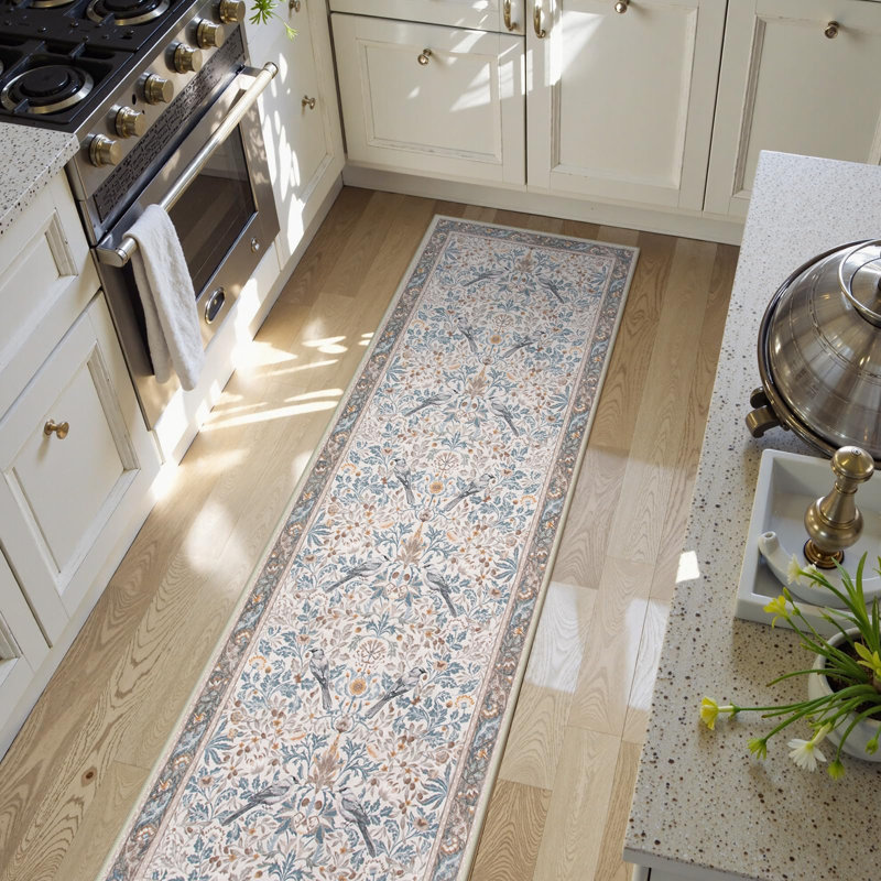 Tapis de couloir lavable à la machine avec envers antidérapant Vintage, Tapis de couloir 2 pi x 6 pi