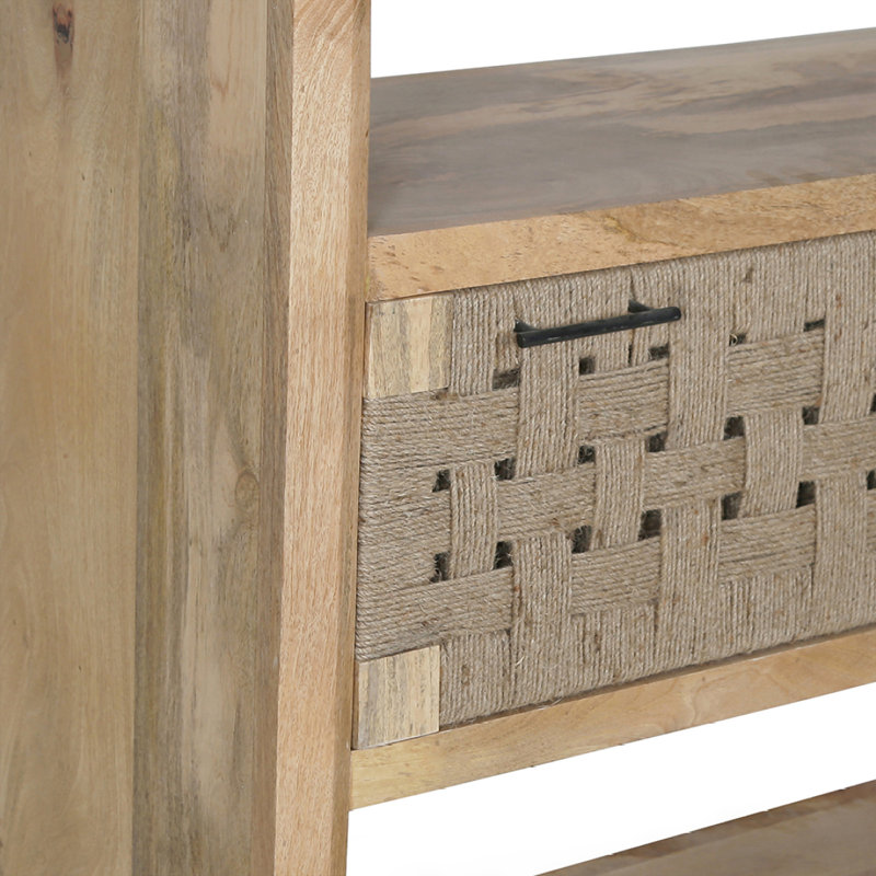 36X15x72" Shelf With Drawer,Natural