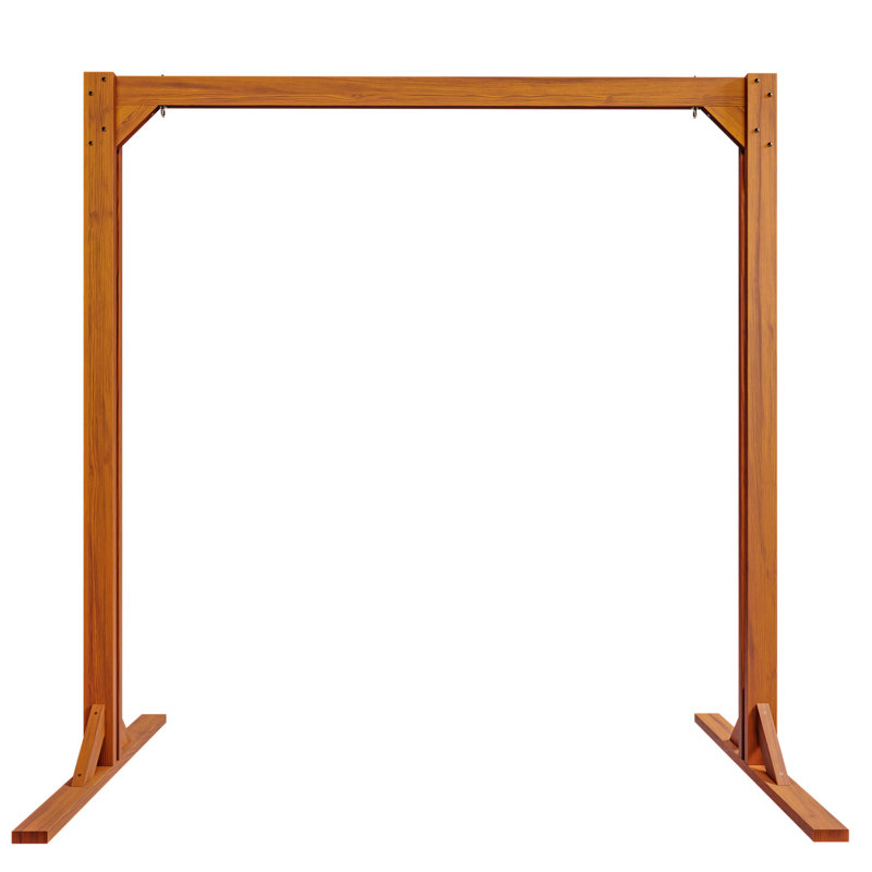 Balancelle en bois massif Reilika, Teinture cèdre