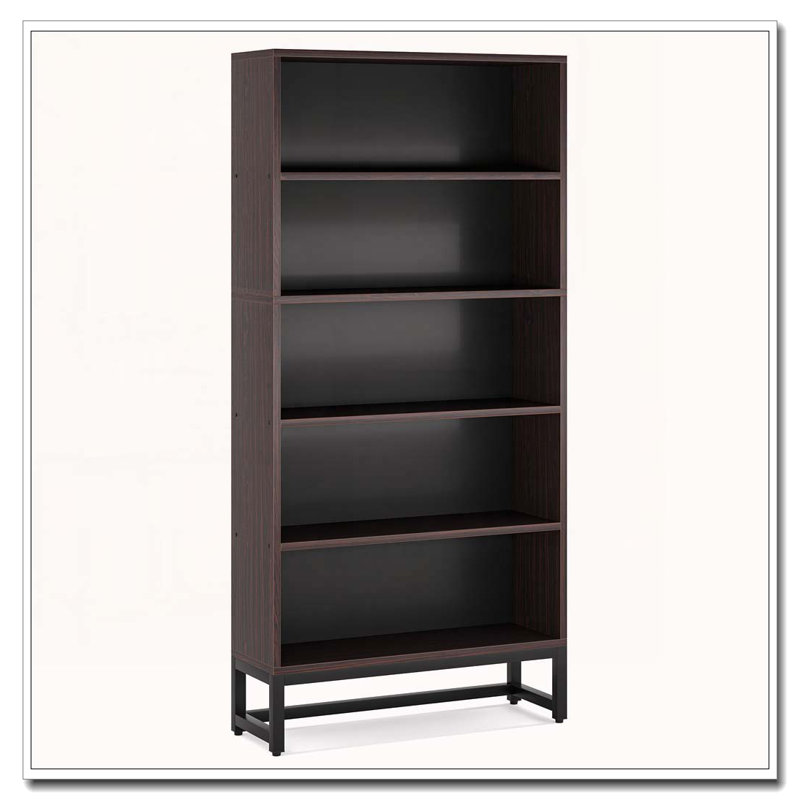 Organisateur de bibliothèque 70,87 "à 5 niveaux en bois de santal pour salon, bureau