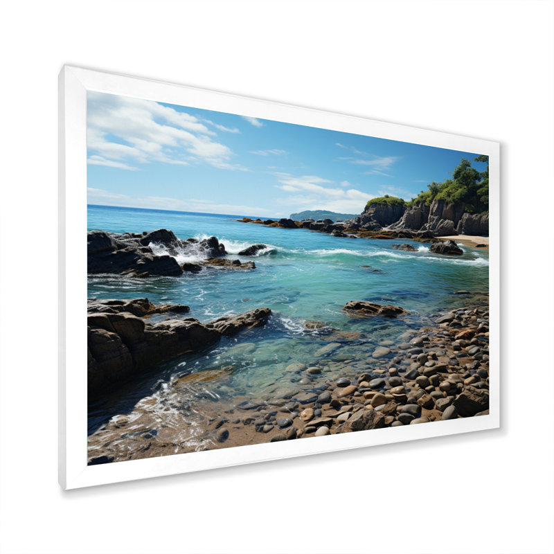 Rocky Beach Rocky Horizon II, H 16 po x l 32 po x P 1 po, Cadre simple blanc