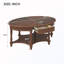 Table basse ovale avec tiroirs et tablettes-1606390270