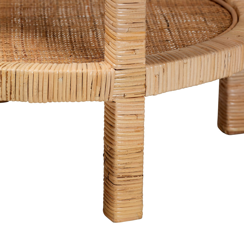 Modern Rattan 2-Tier End Table