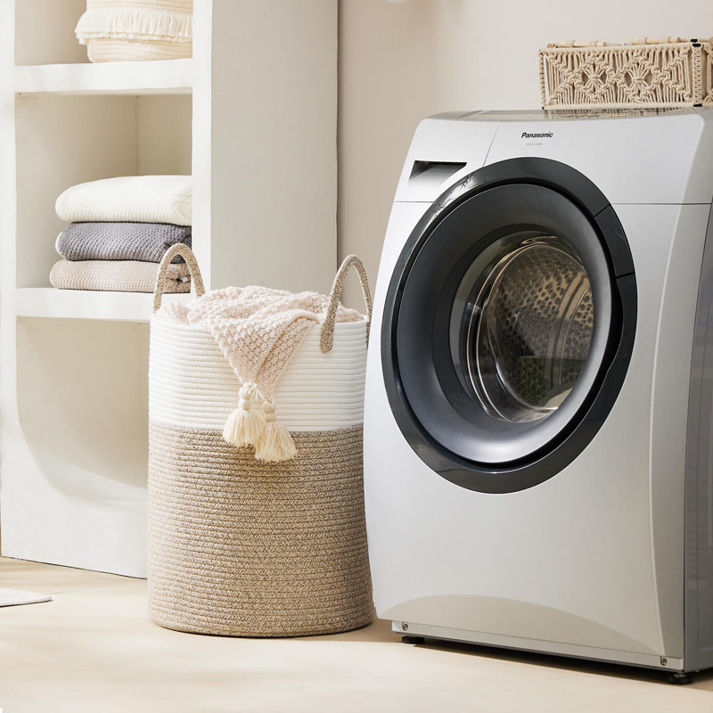 Bac de rangement Dovecove, H 22,01 po x l 15,98 po x P 15,98 po, Brun / blanc