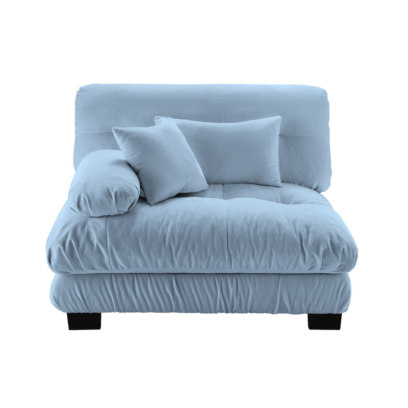 Canapé Pariss LSF avec 2 coussins - bleu, Blue