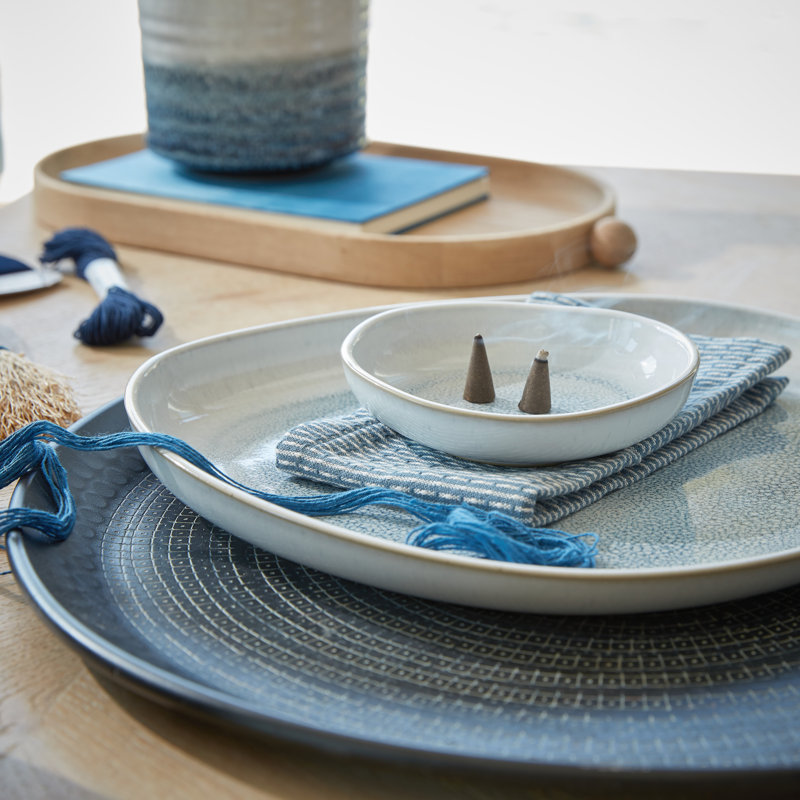 Denby Kiln Blue Platter, 1.37'' H x 5.10'' W x 5.10'' D