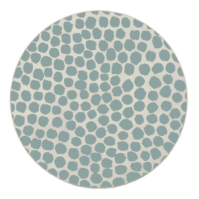 Puff Dotty Lake Blue Washable Rug - 6' x 6'