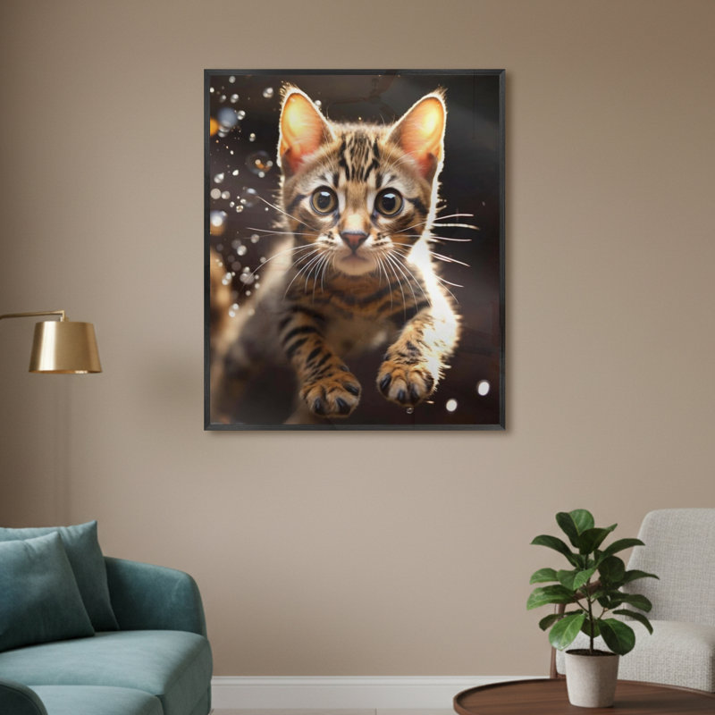 Single Picture Frame LED Illuminated Wall Art Wall Art on Glass / Aluminium, 60cm H x 50cm W